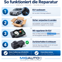 VW Passat B6 B7 CC 3C0905861 ELV Reparatur Service | Elektr. Lenkschloss