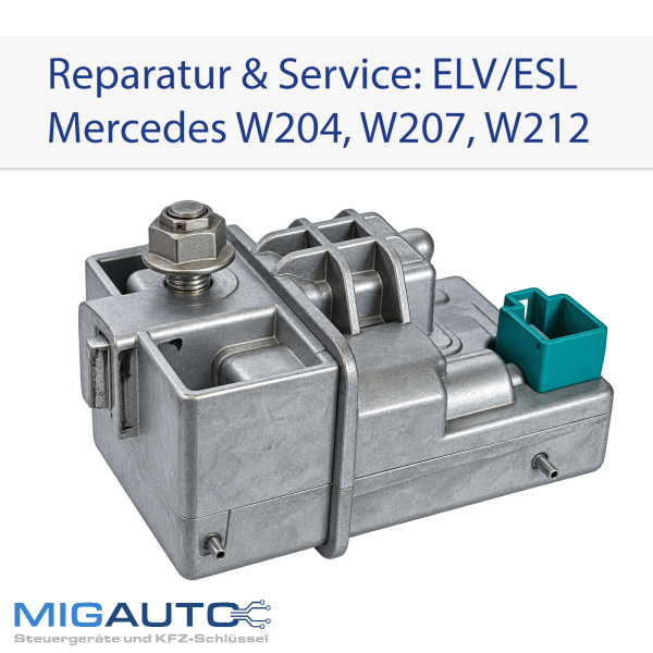 Mercedes W204 ELV ESL Reparatur Service A2045458132 Zündschloss Lenkradschloss
